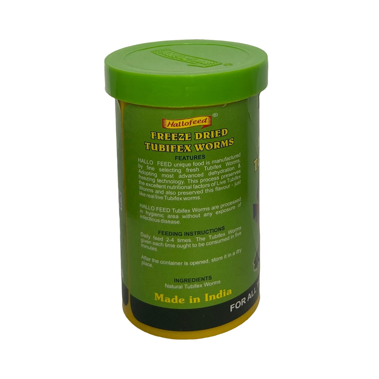 FishAsPets Hallofeed Freeze Dried Tubifex Worms | 40 Grams | Natural Fish Food 1