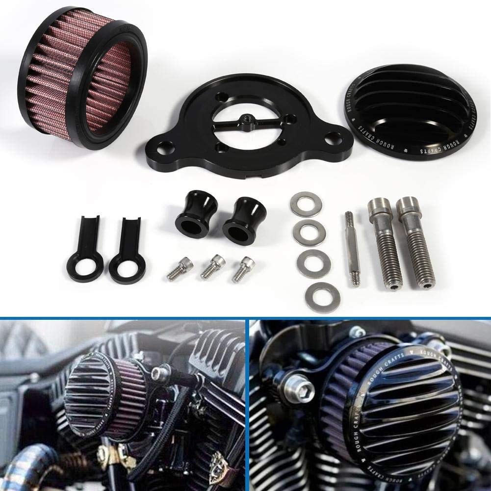 Kit filtro aspirazione aria per | Sportster XL883 XL1200 2004-2014-Nero, Filtro Aria (GD)