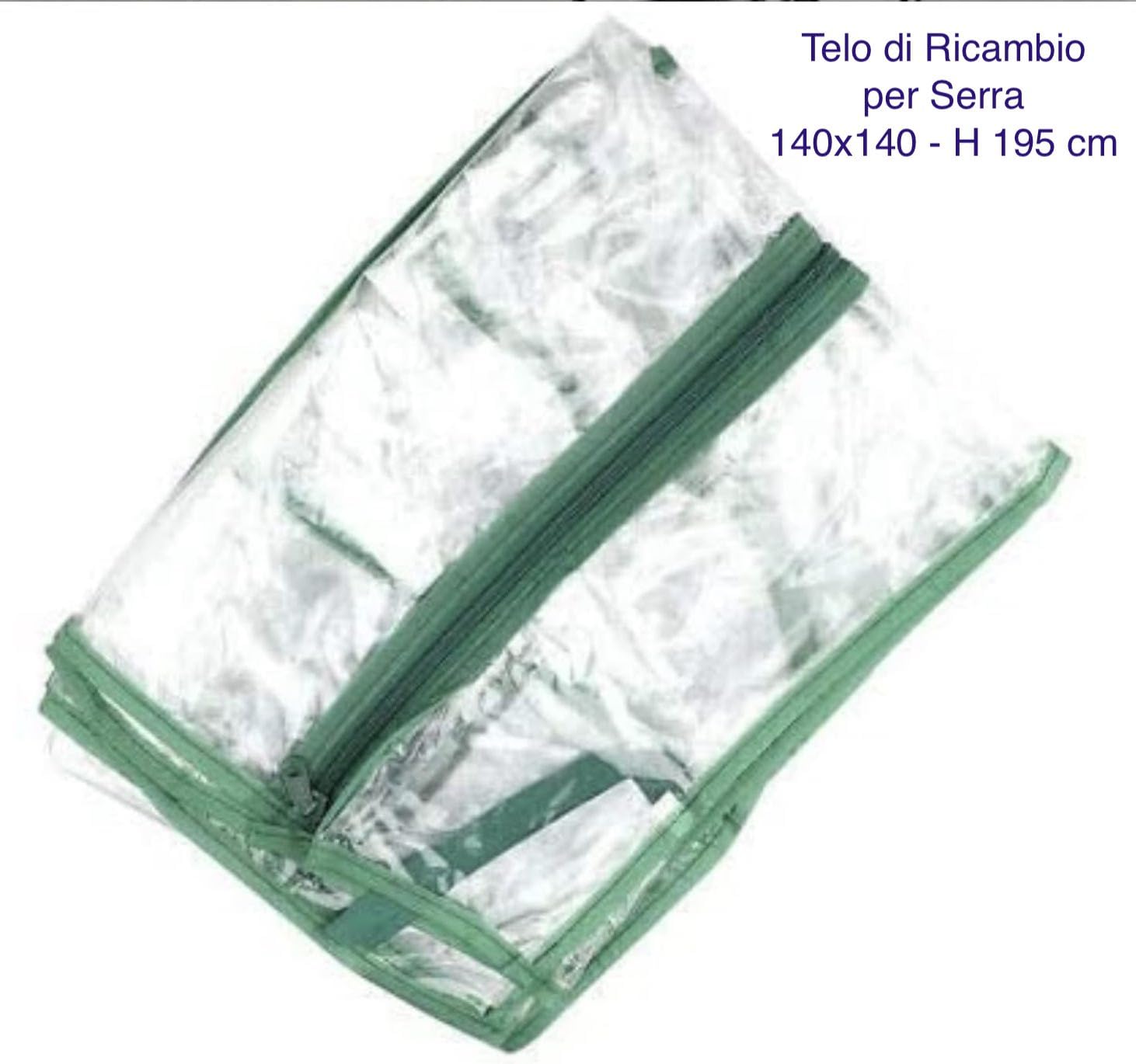 Telo di Ricambio per Serra da Giardino , Balcone, Terrazzo Trasparente | Varie Misure | Per serre con o senza Ripiani, a Casetta (140x140 - H 195 cm)