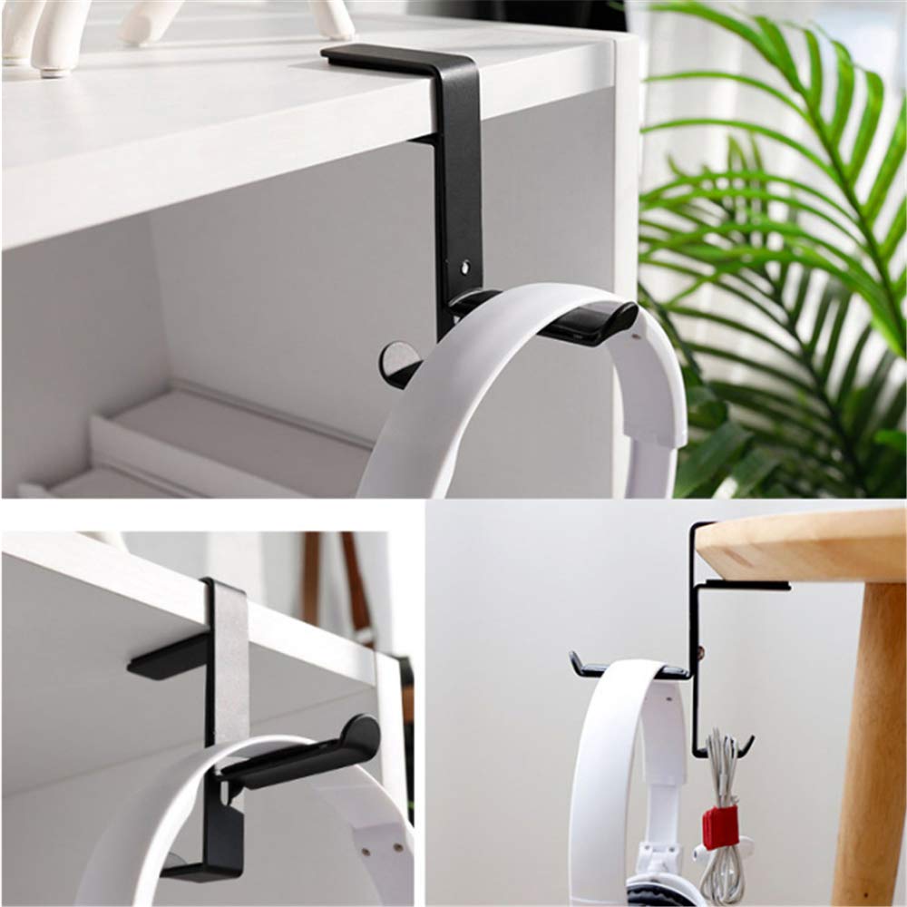CHDHALTD Headphone Stand HangerHeadset Holder MountFoldable Headphone Stand Under Desk PC Gaming Headset Hanger Holder Headset Bracket Space Save Mount Storage