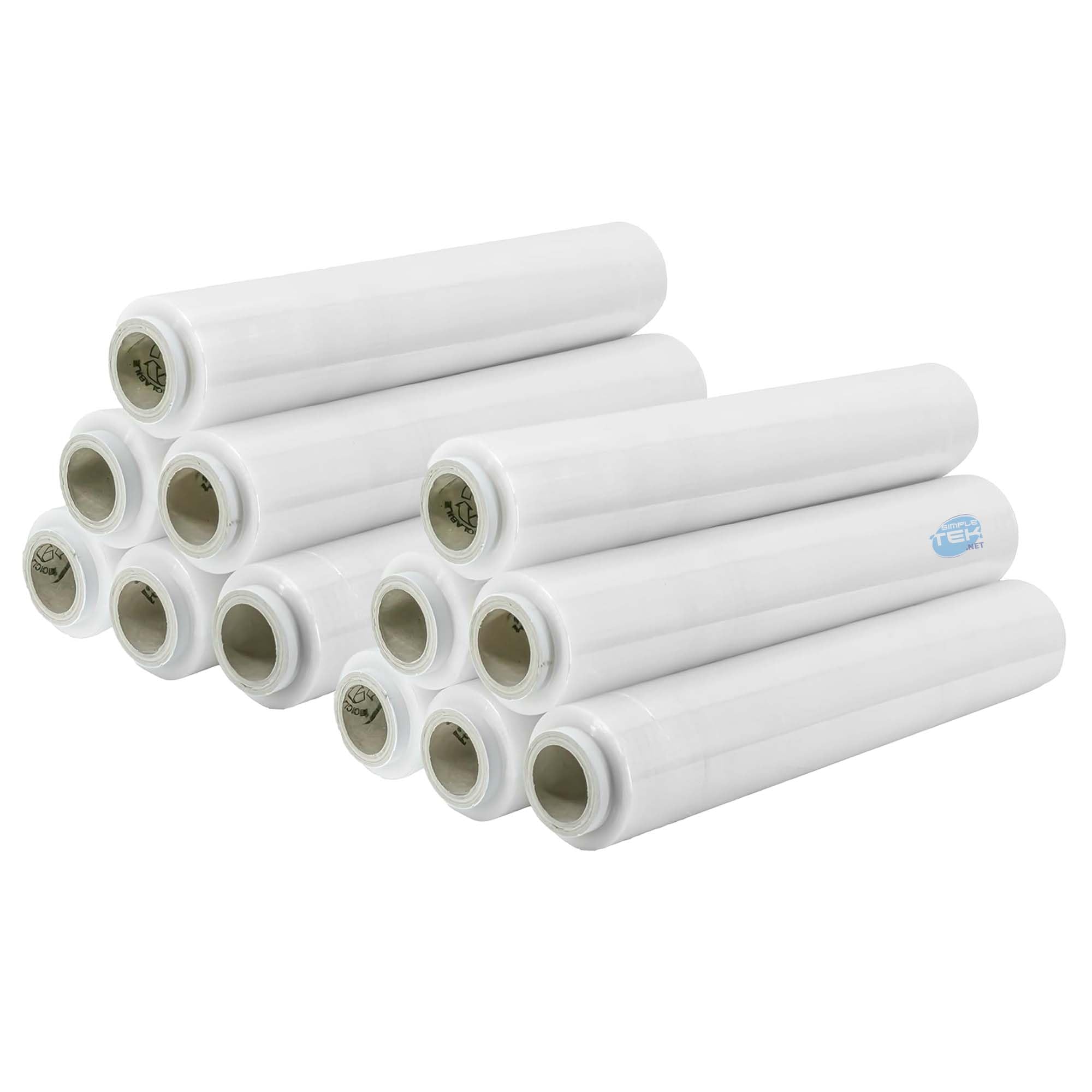 SIMPLETEK - 12X Rotolo Bobina Film Estensibile Trasparente 50cm 2,2kg 160m 30 Micron Imballaggi Professionali (12 Rotoli)