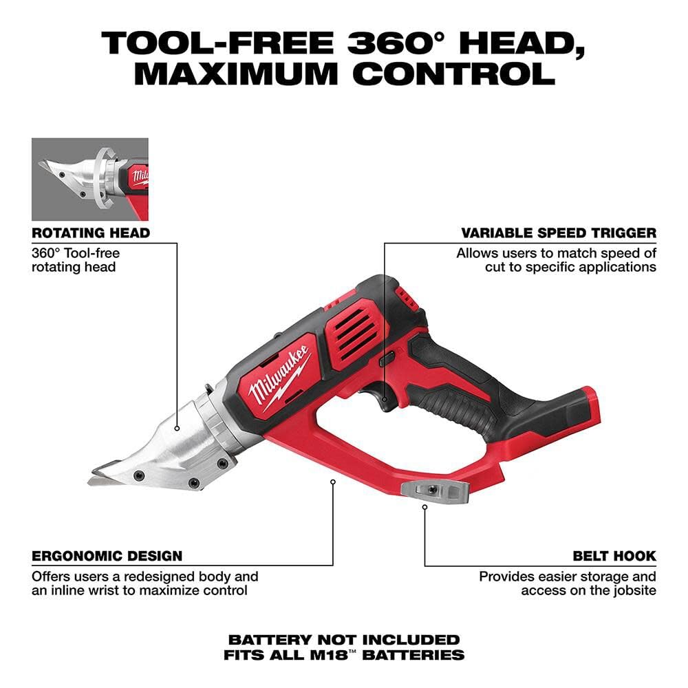 For Milwaukee M18 Cordless 18 Gauge Double Cut Shear (Bare Tool) + TPT Premium cart