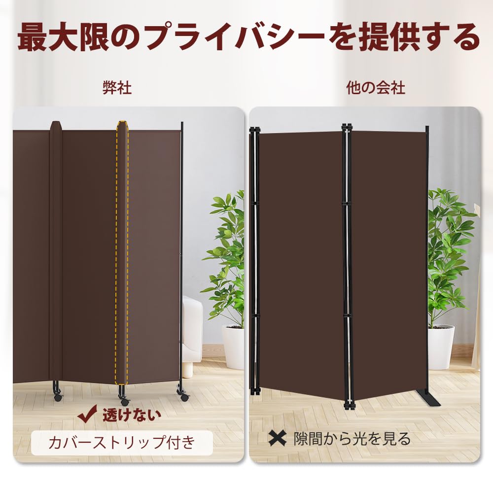 HIDODO パーテーション 6連タイプ間仕切り 高さ178cm 幅302cm Amazon｜HIDODO パーテーション 6連タイプ間仕切り 高さ178cm 幅302cm