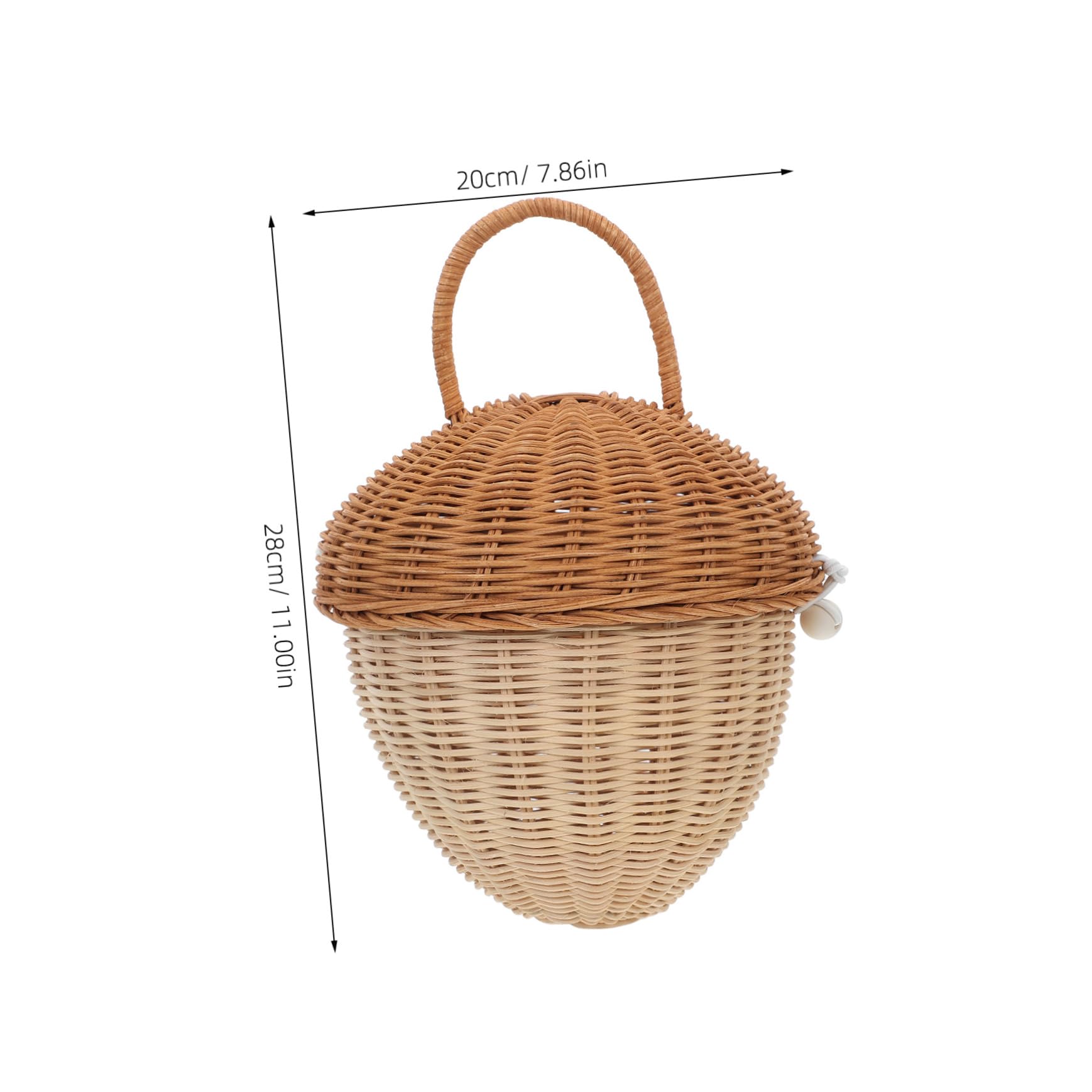 Alipis Cestino Per Giocattoli Per Bambini in Rattan Sintetico Intrecciato Fatto A Mano Cestino Per Animali Per Bambini Contenitore Naturale Con Coperchio