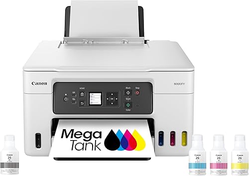 Canon MAXIFY GX3020 MegaTank - Impresora a color todo en uno impresión copia escaneo con impresión móvil color blanco