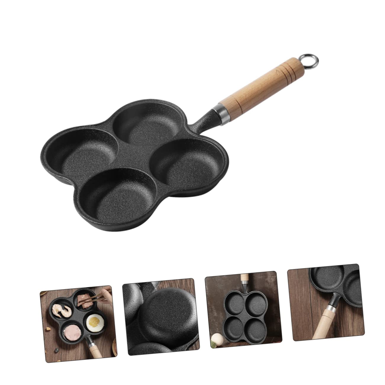 DECHOUS Padella Antiaderente Design Ergonomico Facile Da Pulire Foro Per Appendere