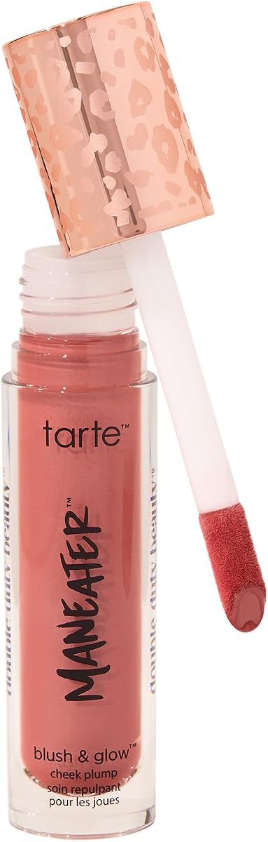 tartar Maneater Blush & Glow Cheek Plump – Lightweight Cheek Tint & Illuminator with Coconut Water, Hyaluronic Acid & Vitamin E for Hydrated, Smooth, Radiant Finish, Vegan & Cruelty Free