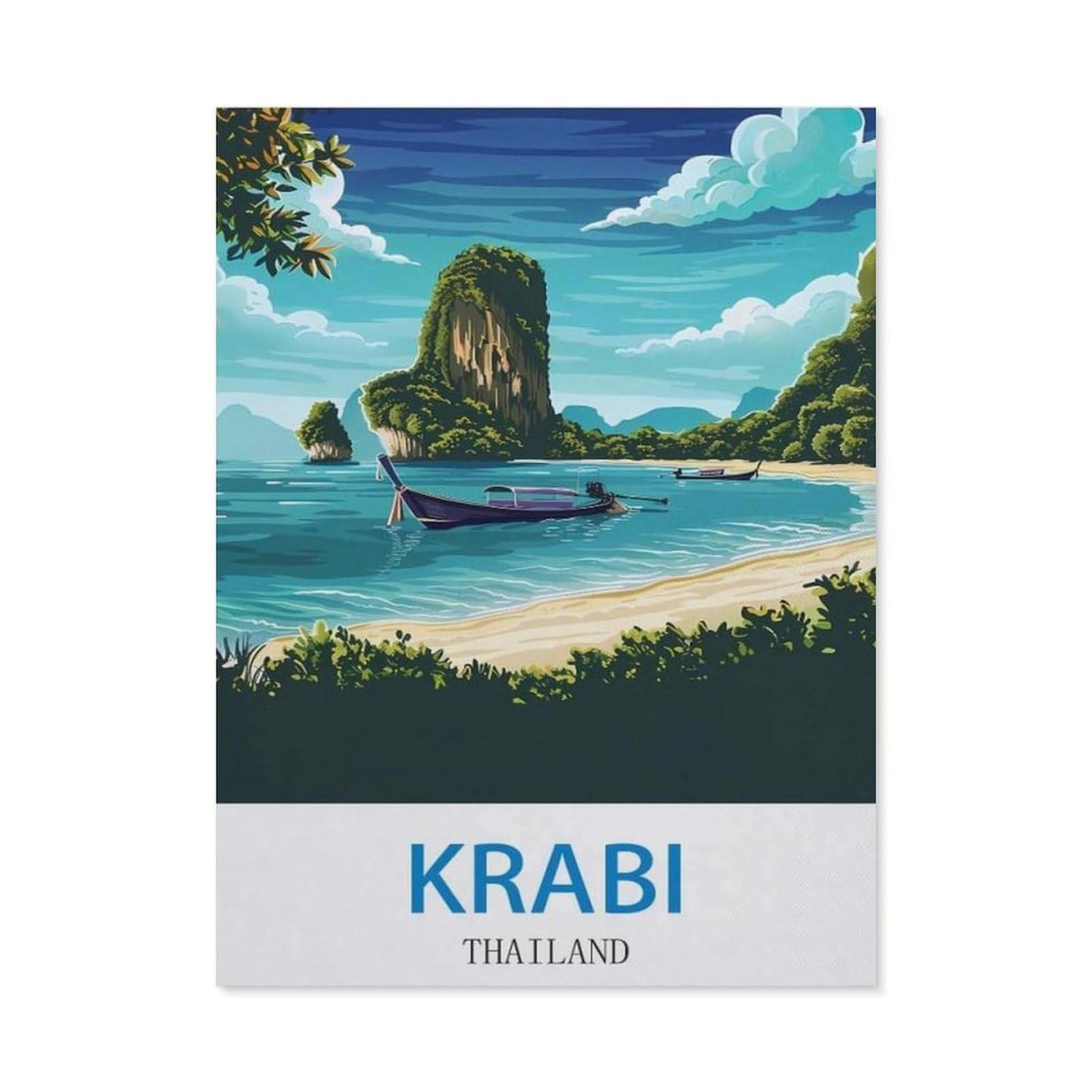 BEAYODKP Full Diamond 5D DIY Diamond Painting，Krabi Thailand（30 x 40 cm）