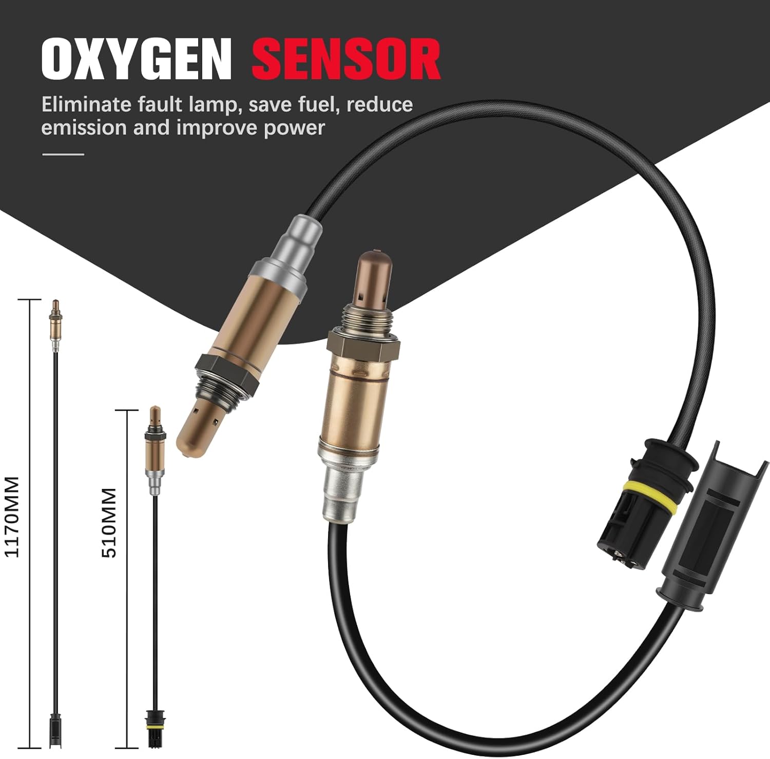 O2 Oxygen Sensor Upstream and Downstream Compatible with 2001-2003 for BMW 325Ci 325i 330Ci 330i 525i 2004-2006 for BMW X3 2A15109