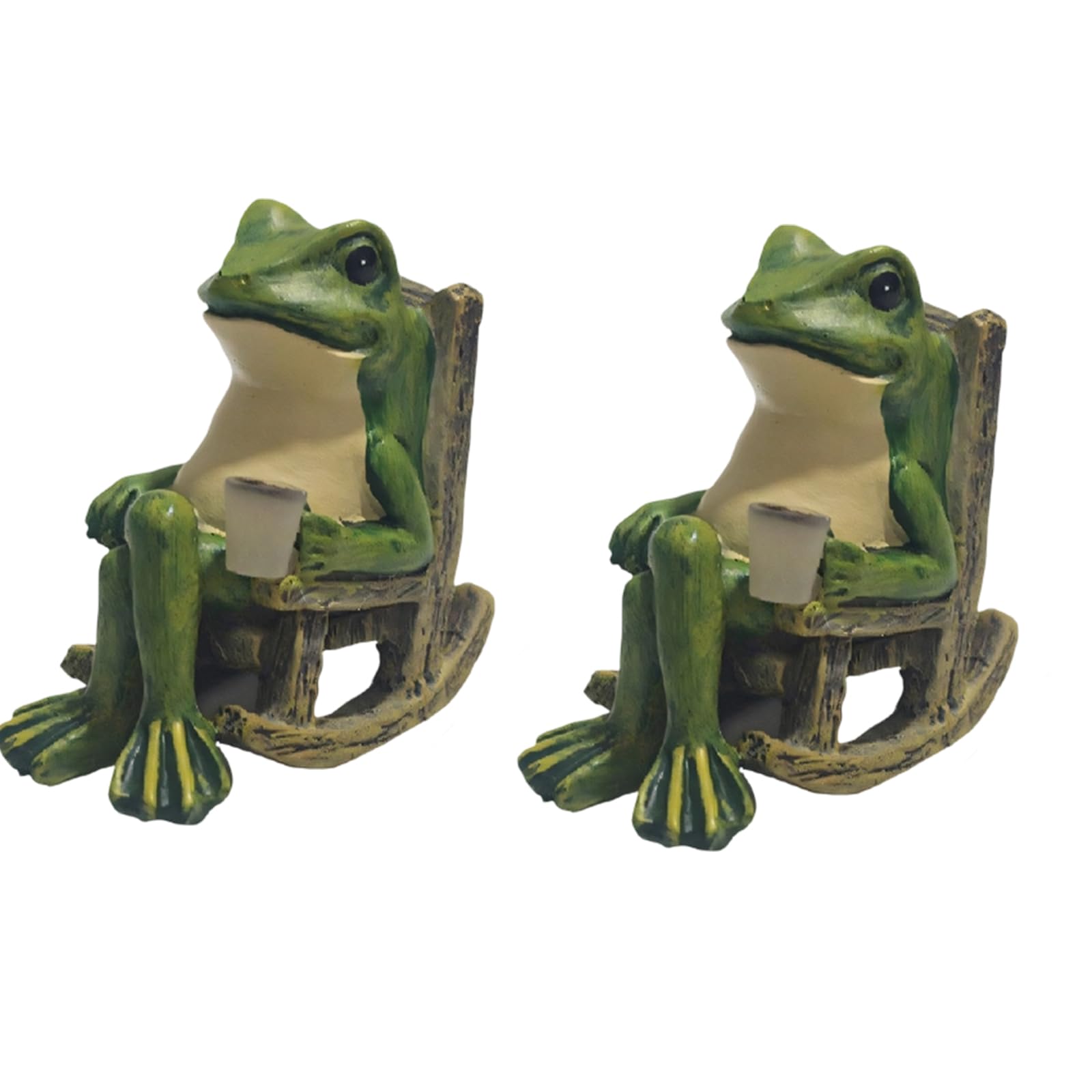 Lumière LED alimentée par panneau solaire sur sculpture grenouille pour cour et terrasse