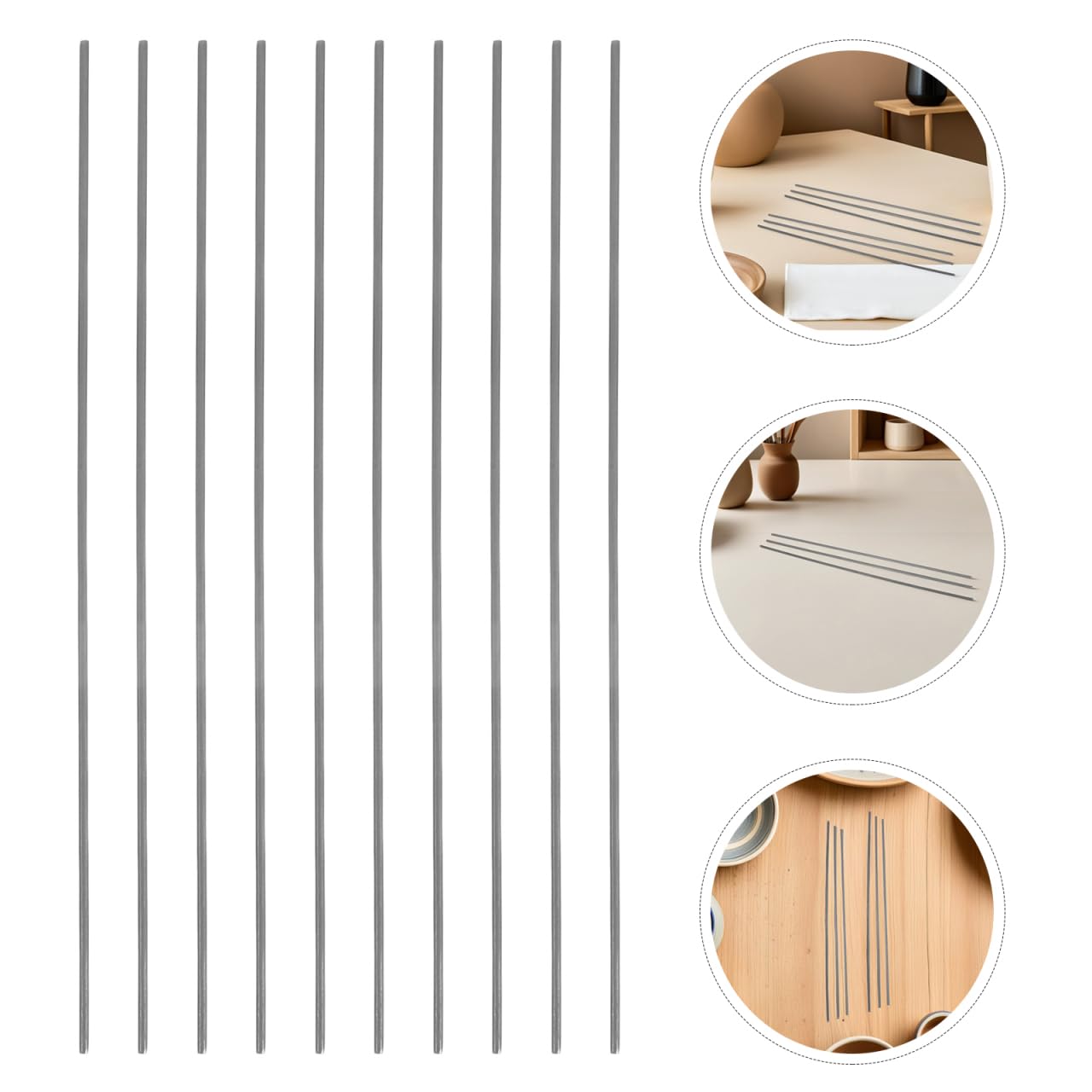 COHEALI 10Pcs High Temperature Tungsten Wire for Pottery Kilns Jewelry Firing Tools Kiln Accessories Durable Heat Resistant Wire for DIY Crafting 7.87In