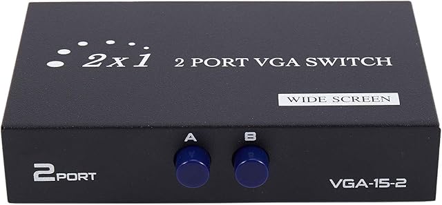 Uinfhyknd 1920X1440 Vga Switch 2-In-1-Out 2 Port Sharing Switch Switcher Splitter Box For Computer Keyboard Mouse Monitor Adapter