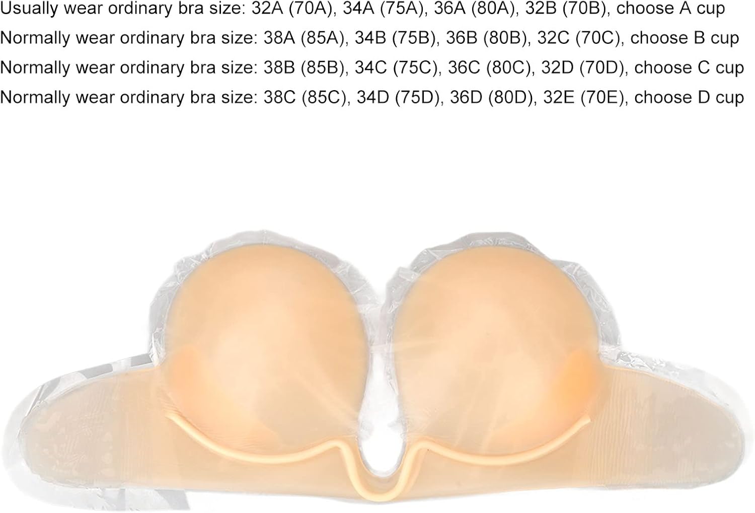 ZJchao Invisible Silicone Strapless Bra, Seamless Reusable Adhesive Bra for Wedding Dresses Backless Dresses | Skin Support - Image 7