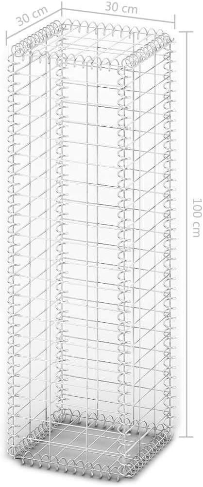 vidaXL Gabion Basket w/Lid Retaining Wall Garden Outdoor Edging Multi Sizes