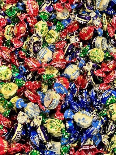 500g Original Walkers Nonsuch Assorted Toffees & Milk Chocolate Eclairs Retro Traditional Famous Sweets Candies Assortment Bulk Bag