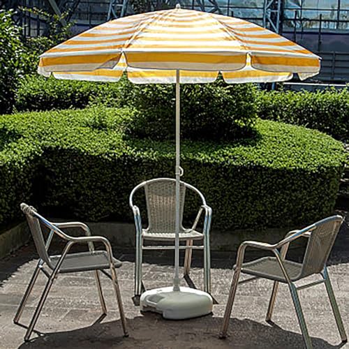 Sombrilla para jardín al aire libre regulable con estampado boho amarillo 4
