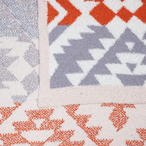 Premium Fleece Southwest Throw Blanket Super Soft Cozy Plush Reversible Aztec Throw For Couch, Sofa, Bed, All Season, 51"X63" #TOP3