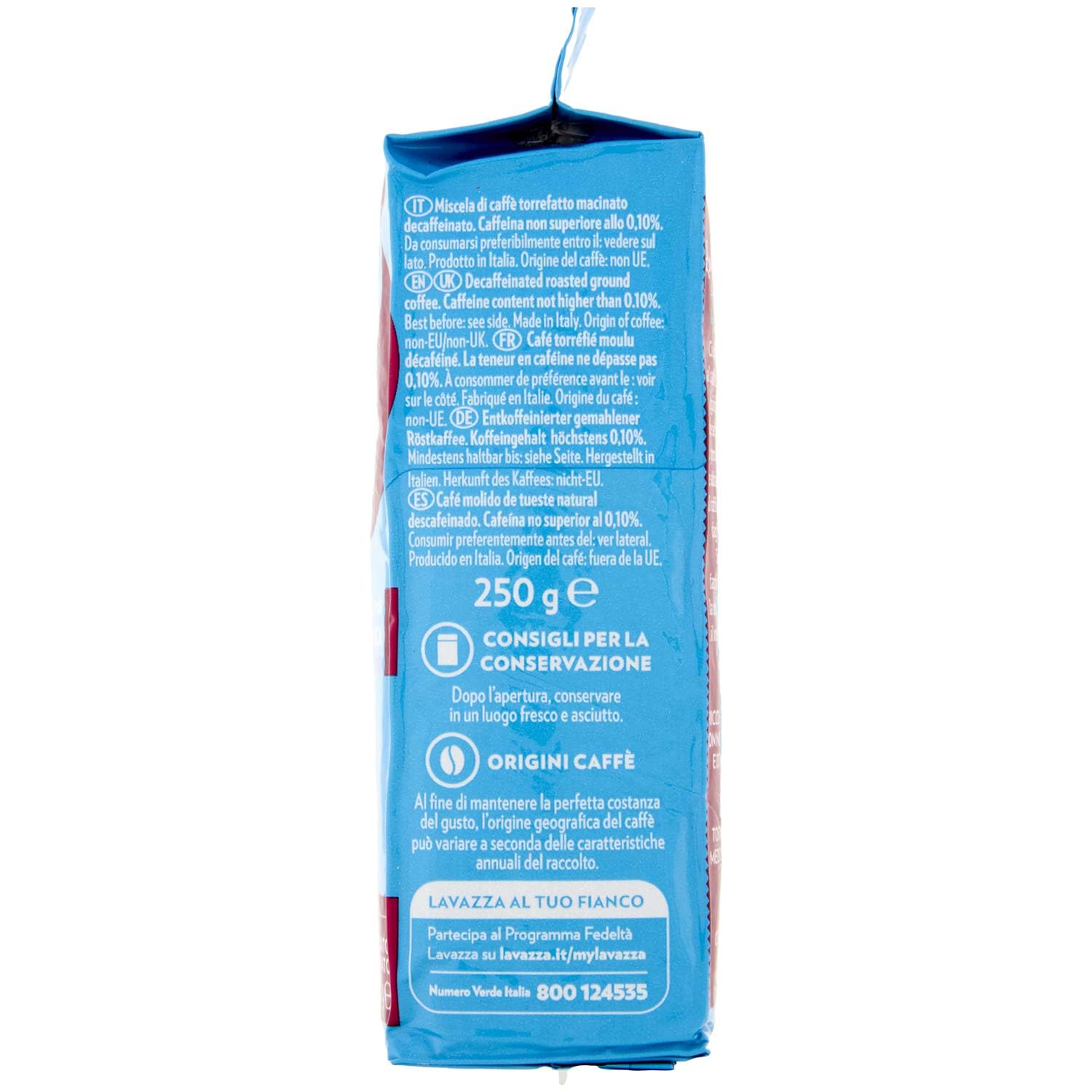 Kawa mielona LAVAZZA Dek Intenso 250 g