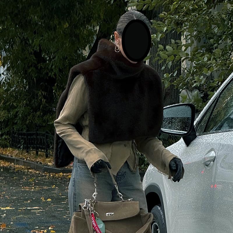 Faux Fur Vest Puffer Fall Vests Outerwear Fleece Vest Women Fall 2024 Faux Fur Coat Y2k Jackets2