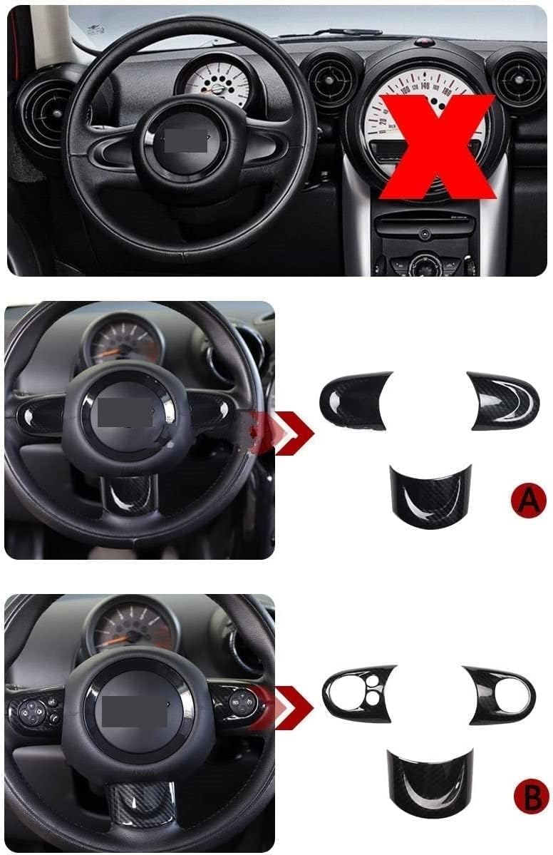 Adesivo Volante In Fibra Di Carbonio Per MINI Cooper – Protegge Dai Graffi E Dà Un Tocco Elegante