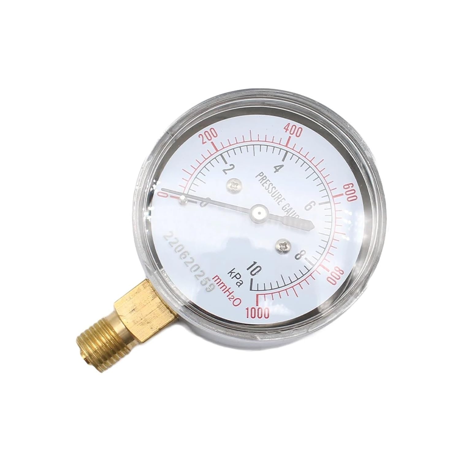 SAAWEE Diaphragm Pressure Gauge YE60 10KPa Gas Meter Overpressure Protected Micropressure Meter Kpa Meter(0-10kpa)