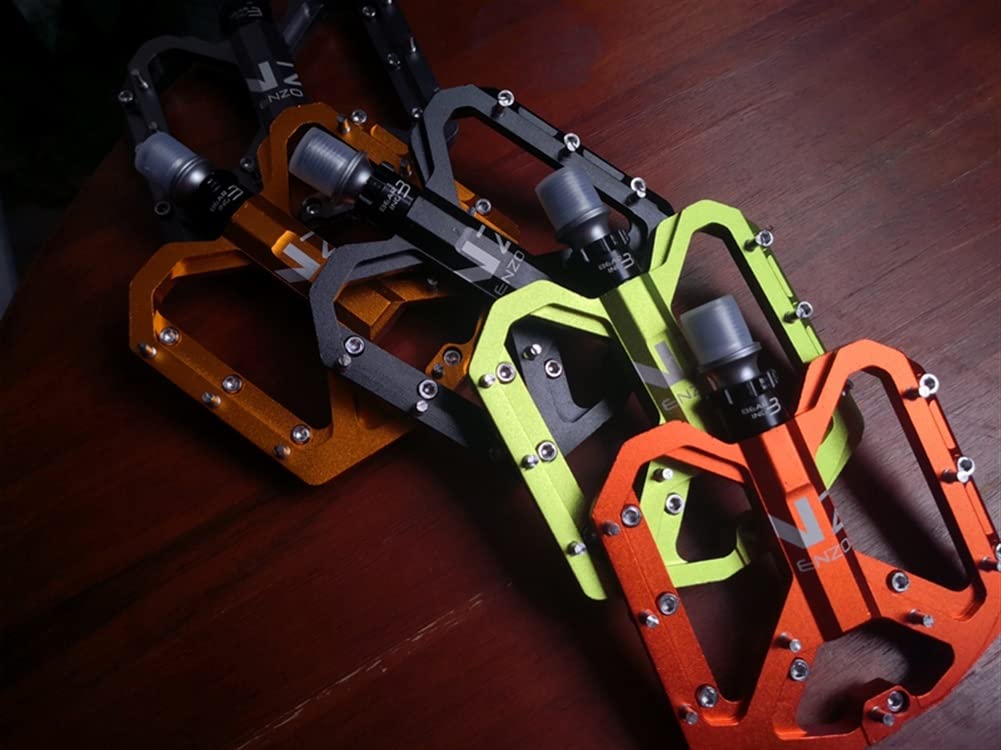 Pedales MTB Pedales de Bicicleta montaña aleación Plana 9/16 "3 rodamientos for Carretera MTB Bicicleta Aluminio