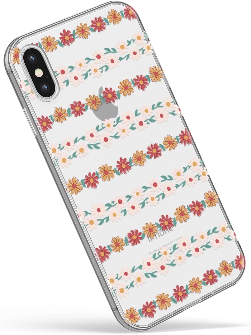 Casely iPhone X/XS Case | Totally Rad | Daisy Print Floral | Classic Ultra Slim Design