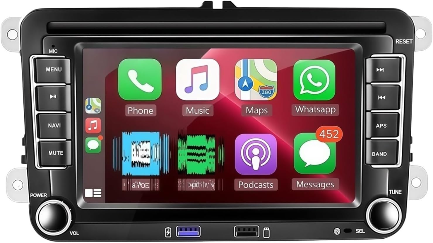 Car GPS navigation Android Car Radio Carplay for vw for Volkswagen Stereo Multimedia Player(Base 2-32G)