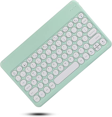 Miniatura 7 de HENGHUI Funda de teclado para Galaxy Tab S6 Lite de 10.4 pulgadas, modelo 2022 2020 SM-P610P613P615P619, lindo teclado redondo a color, inalámbrico,