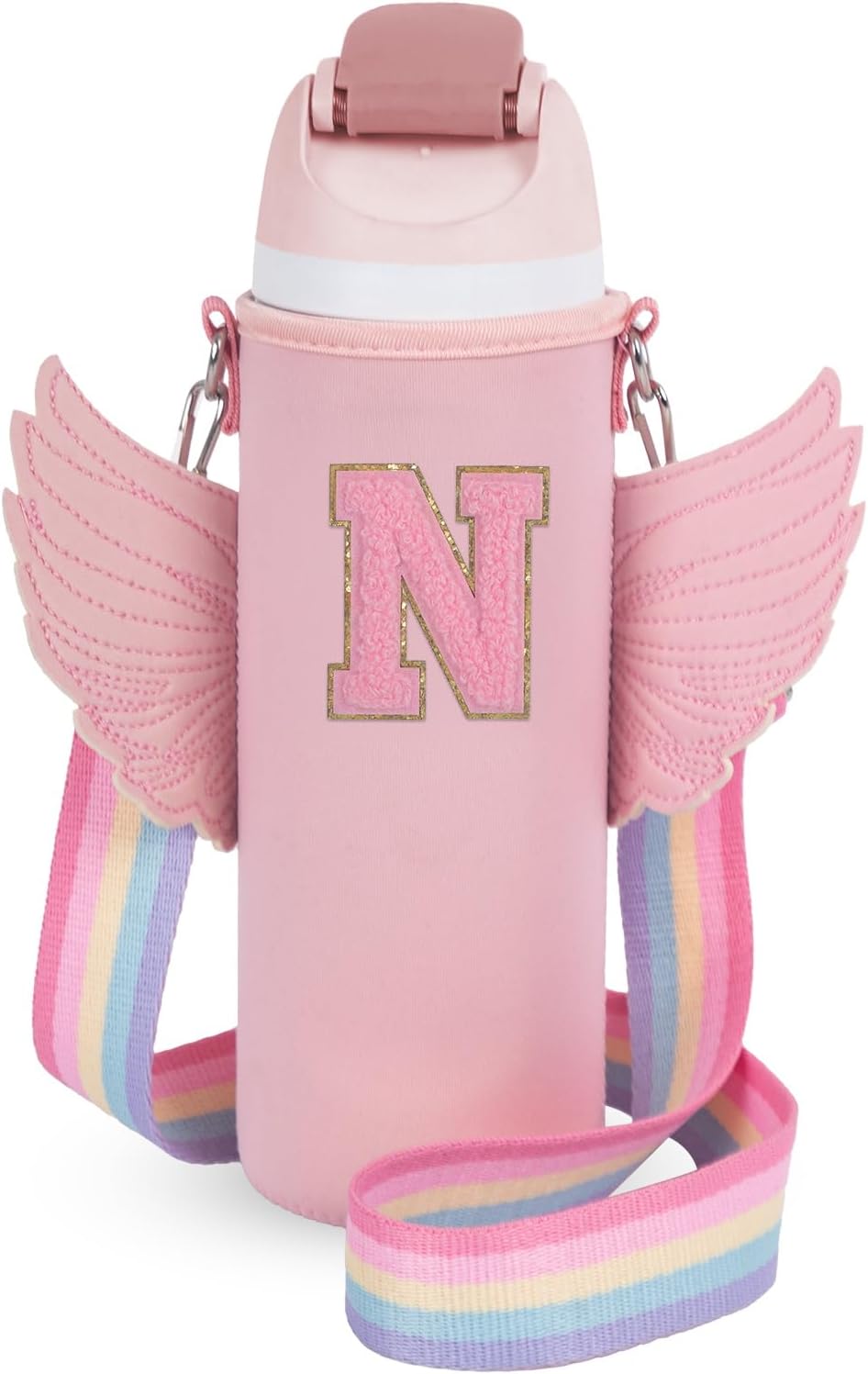 Use for Owala 24oz Crossbody Water Bottle Holder Sling Carrier Bag with Strap, Water Bottle Crossbody Bag Women Girl(N, Pink, 24oz)