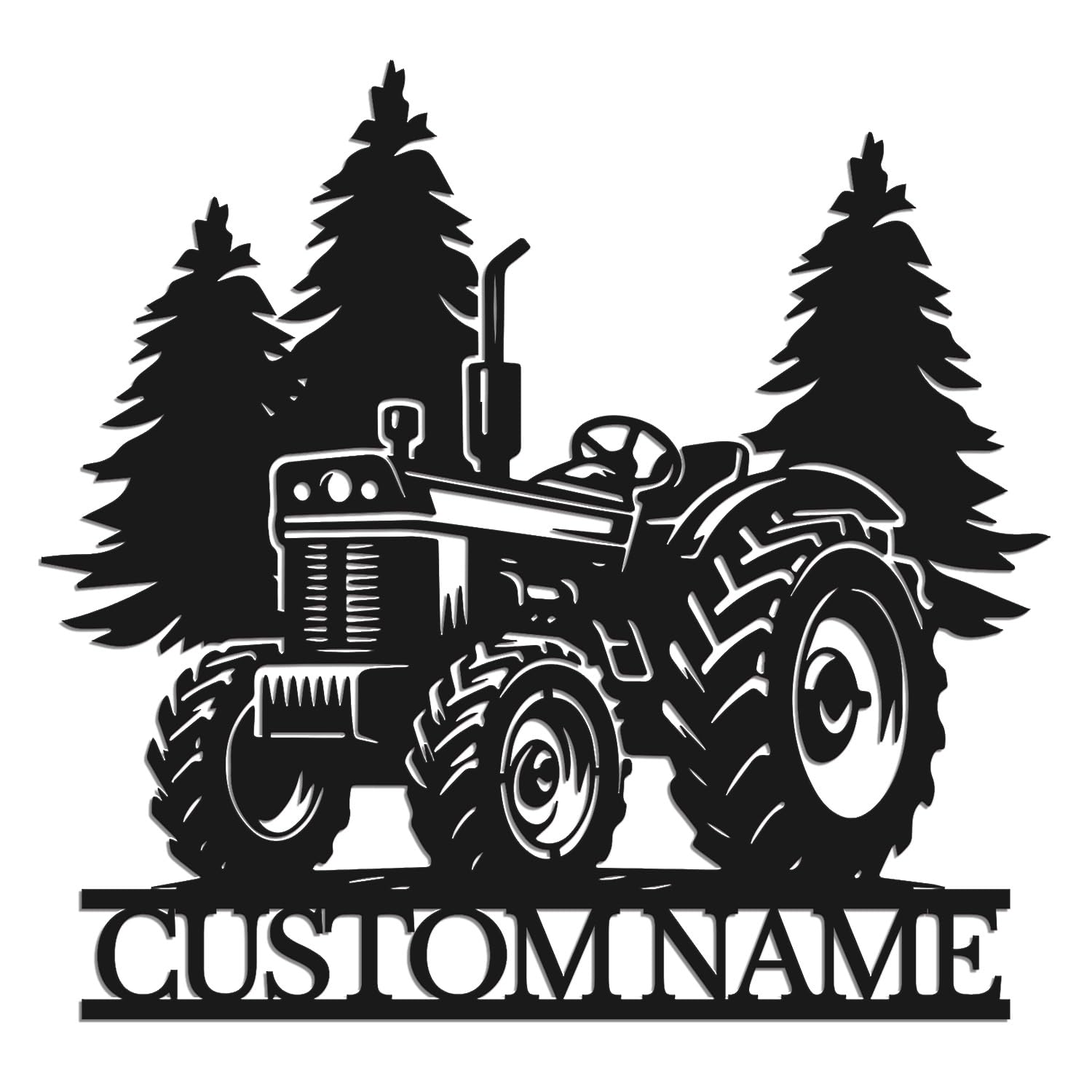 Personalized Custom Tractor Metal Wall Art, Personalized Tractor Farm Name Decor, Tractor Metal Home Decor, Personalized Tractor Name Sign Home Decor (Style-4)