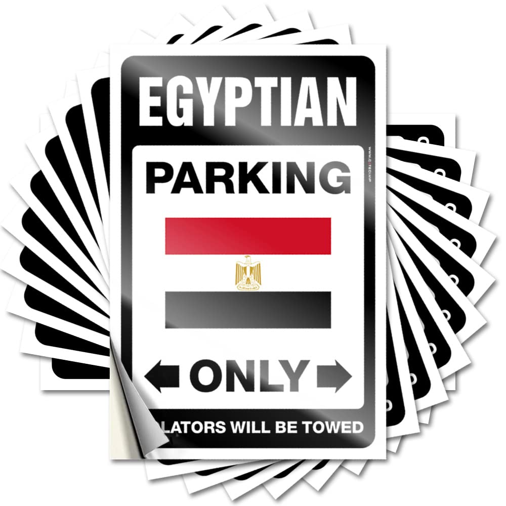 Fzfn Colour Egyptian Parking Only Core Gamers Accessories - Bumper Laptop Removable Vinyl Decal(12X18cm)