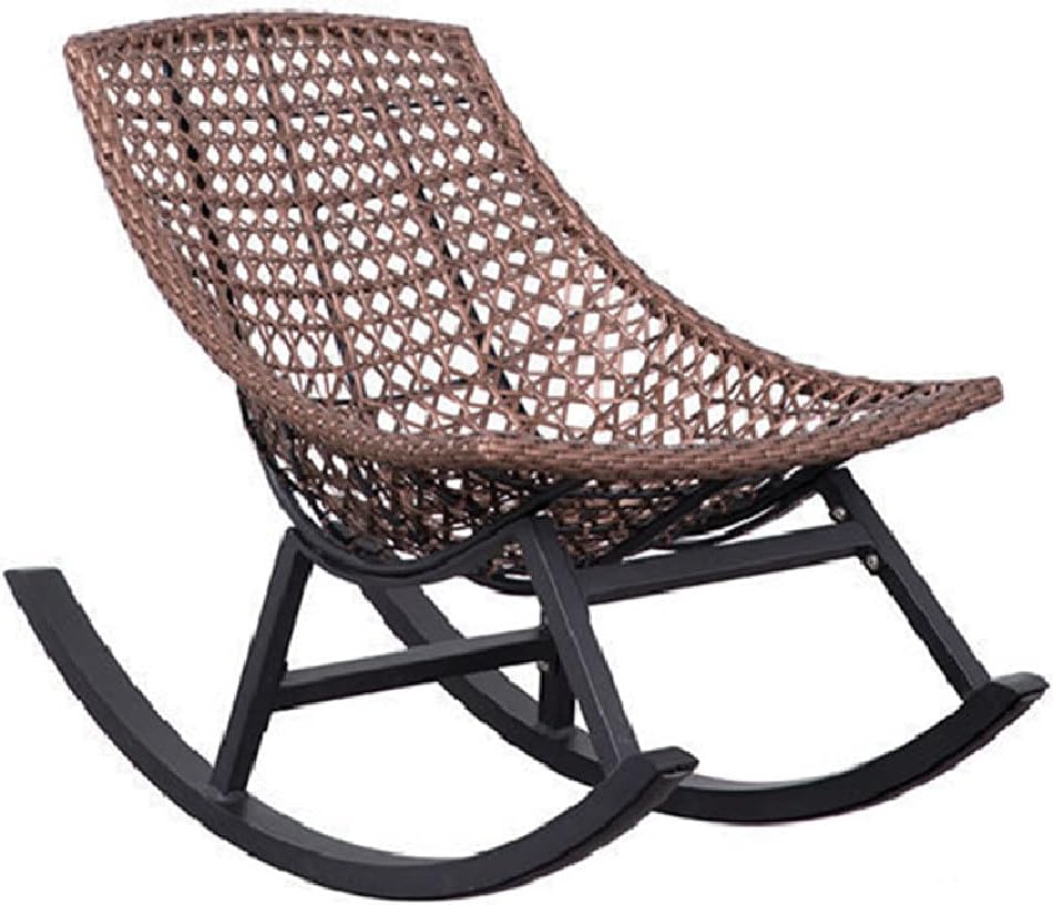ロッキングチェア 戸外籐揺り椅子 椅子 バルコニーロッキングチェア 多機能ロッキングチェア ベランダ揺り椅子 昼寝怠惰なソファ籐の椅子快適な座位 通気快適な編み椅子 居間のロッキングチェア お昼寝椅子 A Cafe Du Jardin Com
