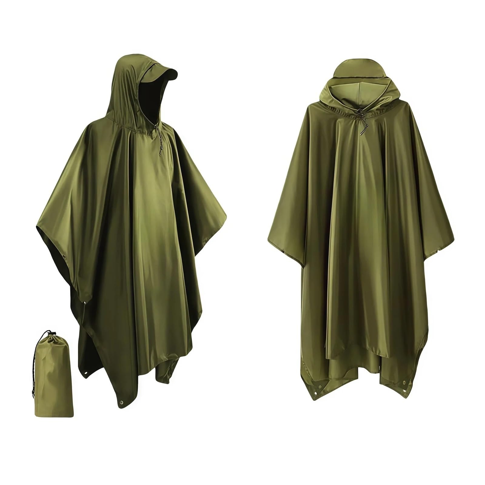 Poncho impermeable con capucha y bolsillo, unisex, reutilizable, ideal for senderismo acampada