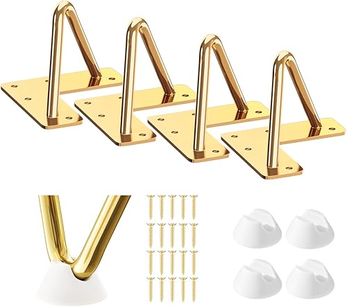 Miniatura 61 de SMARTSTANDARD Patas de muebles de horquilla de alta resistencia de 16 pulgadas, proyectos de bricolaje de metal para mesitas de noche, mesa de café