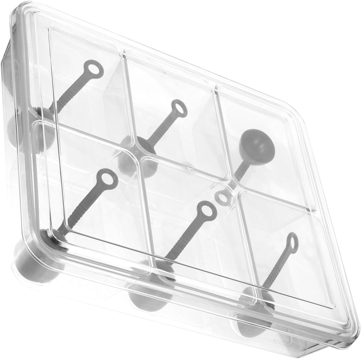 Multi-compartment Seasoning Box with Spoon Thickened Material Condiment Storage Container for Pub Station and Indoor Catering Parties Random Color
