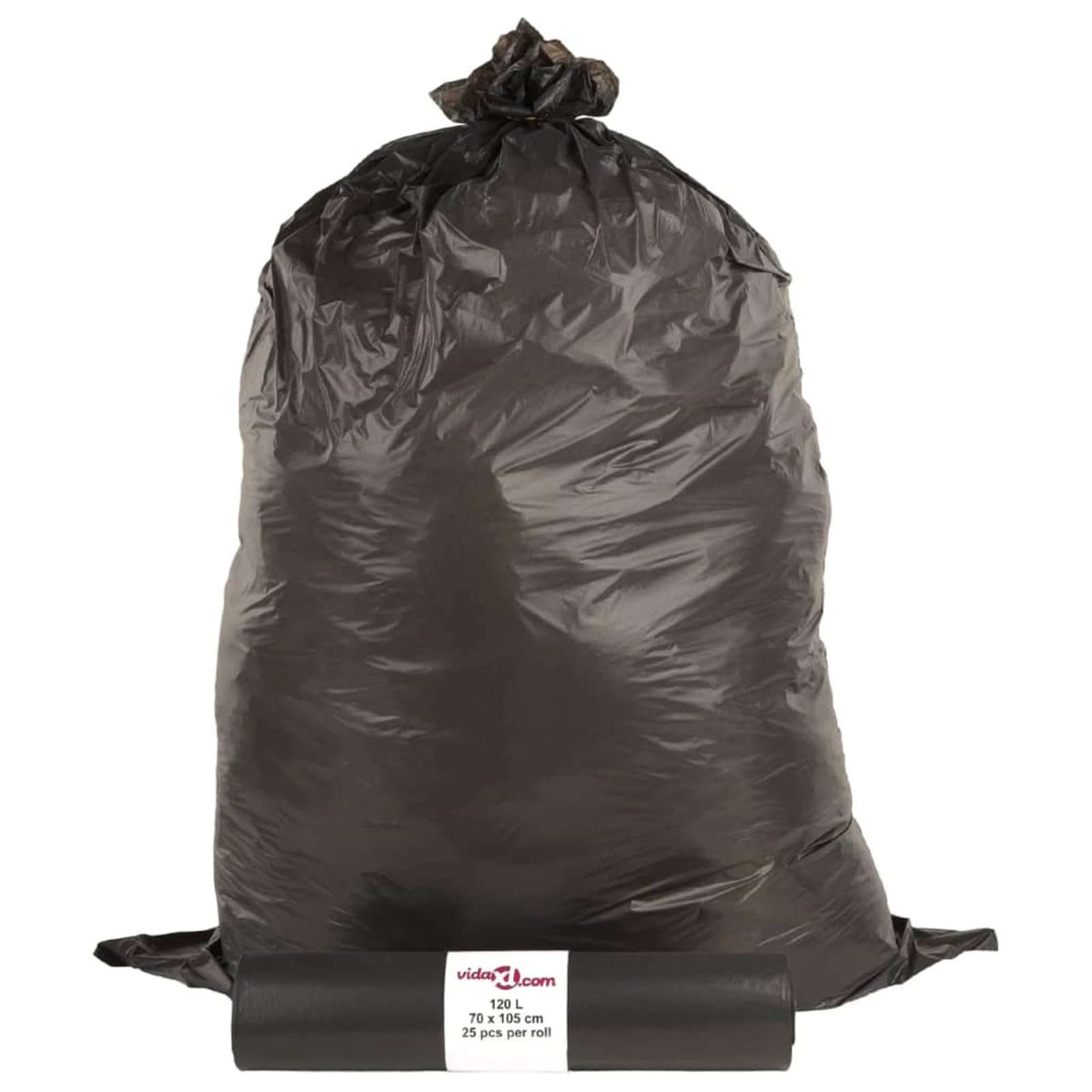 Homgoday Bolsas de basura negras de 120 l, 250 unidades, para el hogar y el jardín
