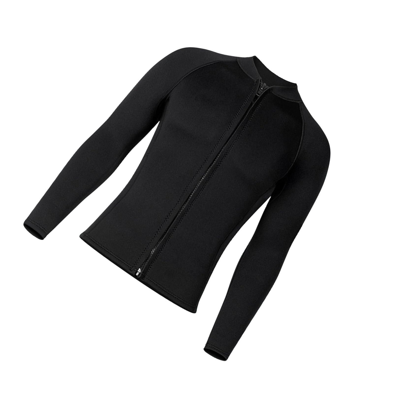 Generic Attrezzatura Subacquea da Uomo in Neoprene da 3 Mm, Muta Termica Ad Alta elasticità per attività in Acque Fresche, Top a Maniche Lunghe in 2 Pezzi e Pantaloni