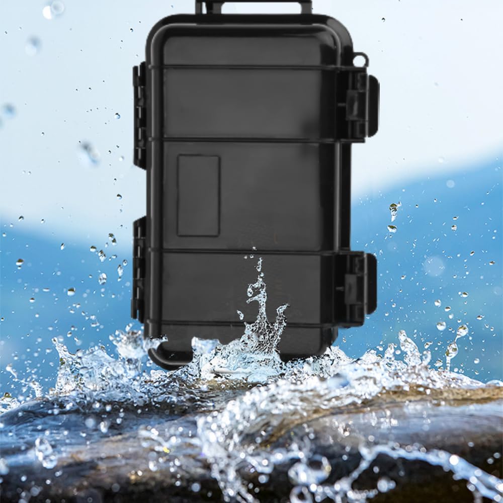 Cocoarm Storage Case, Outdoor Shockproof Anti Pressure Airtight Survival Case Absorbing Pad Inside (Model A external dimensions: 170 * 110 * 48mm)