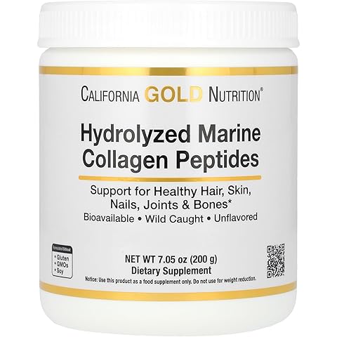 Collagen Peptides Powder with Hyaluronic Acid, Support for Healthy Hair, Skin, Nails, Joints and Bones, Non-GMO, Gluten and Dairy Free, Unflavored, 7.05 oz (200 g)