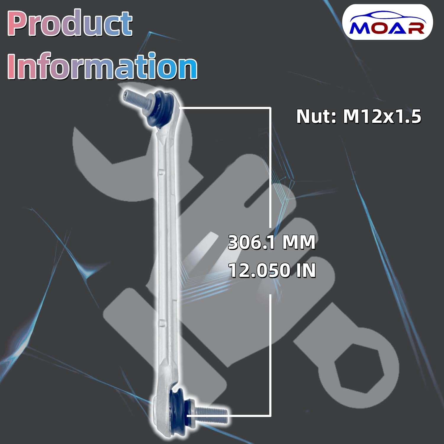 MOAR 2-Set Sway Stabilizer Bar End Link Kit For Mercedes-Benz 2008-2015 C63 AMG C350 RWD 15-18 E400 RWD 10-17 E550 12-16 E550 RWD Front Suspension Automotive Replacement Aluminium K750337 K750338