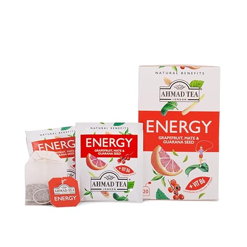 Vista 140 de Ahmad Tea Té negro, bolsitas de té descafeinadas, 20 unidades (paquete de 1) - Descafeinado y sin azúcar