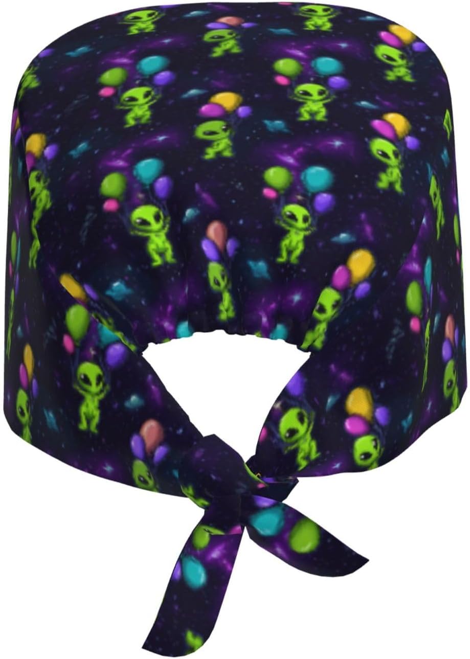 Cat Taco Working Cap, Scrub Cap with Sweatband, Adjustable Tie Back Hat Breathable Headgear for Women/Men - Image 2