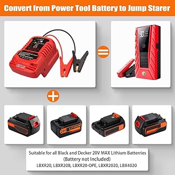 ジャンプスタートの詰め合わせ Amazon | Black&Decker 20V用車用ジャンプスターターアダプター