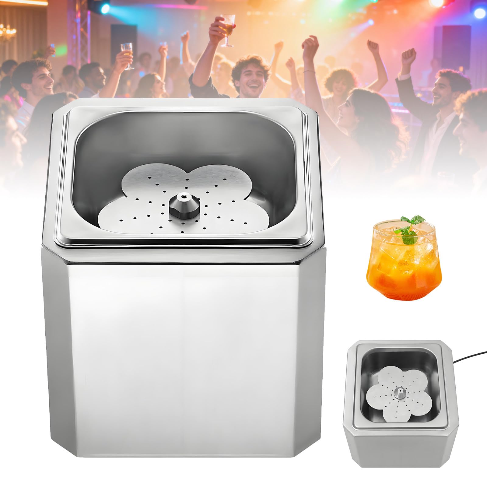 Enfriadores instantáneos de bebidas, enfriadores de vidrio con CO2, congeladores, 4-6 unidades/vaso, con luces de neón, congelación rápida, mejor sabor a -25 ℃, para bares, restaurantes y cocinas