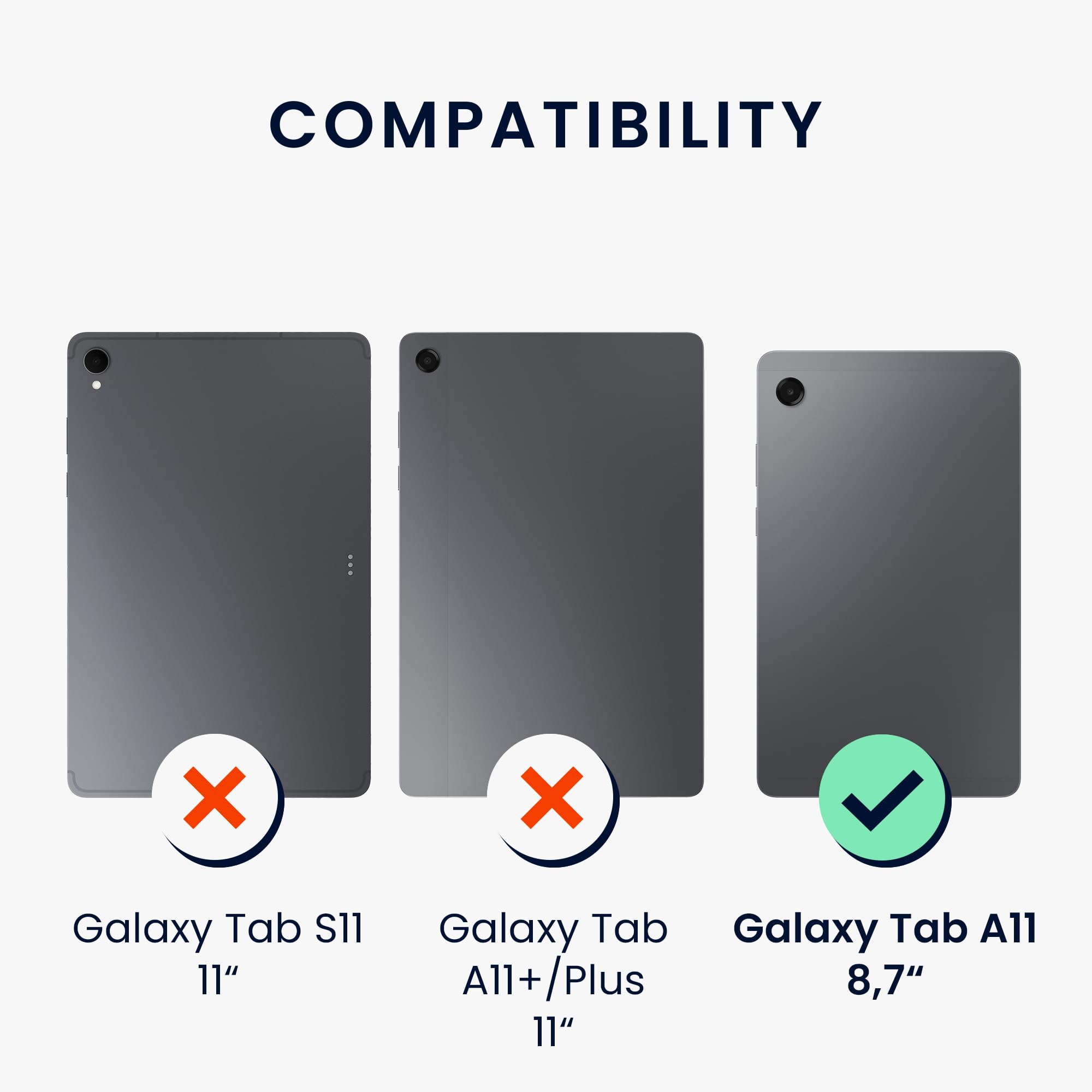 kwmobile Custodia compatibile con Samsung Galaxy Tab A11 - Cover Tablet Custodia in silicone TPU - Backcover Copertina protettiva Tab