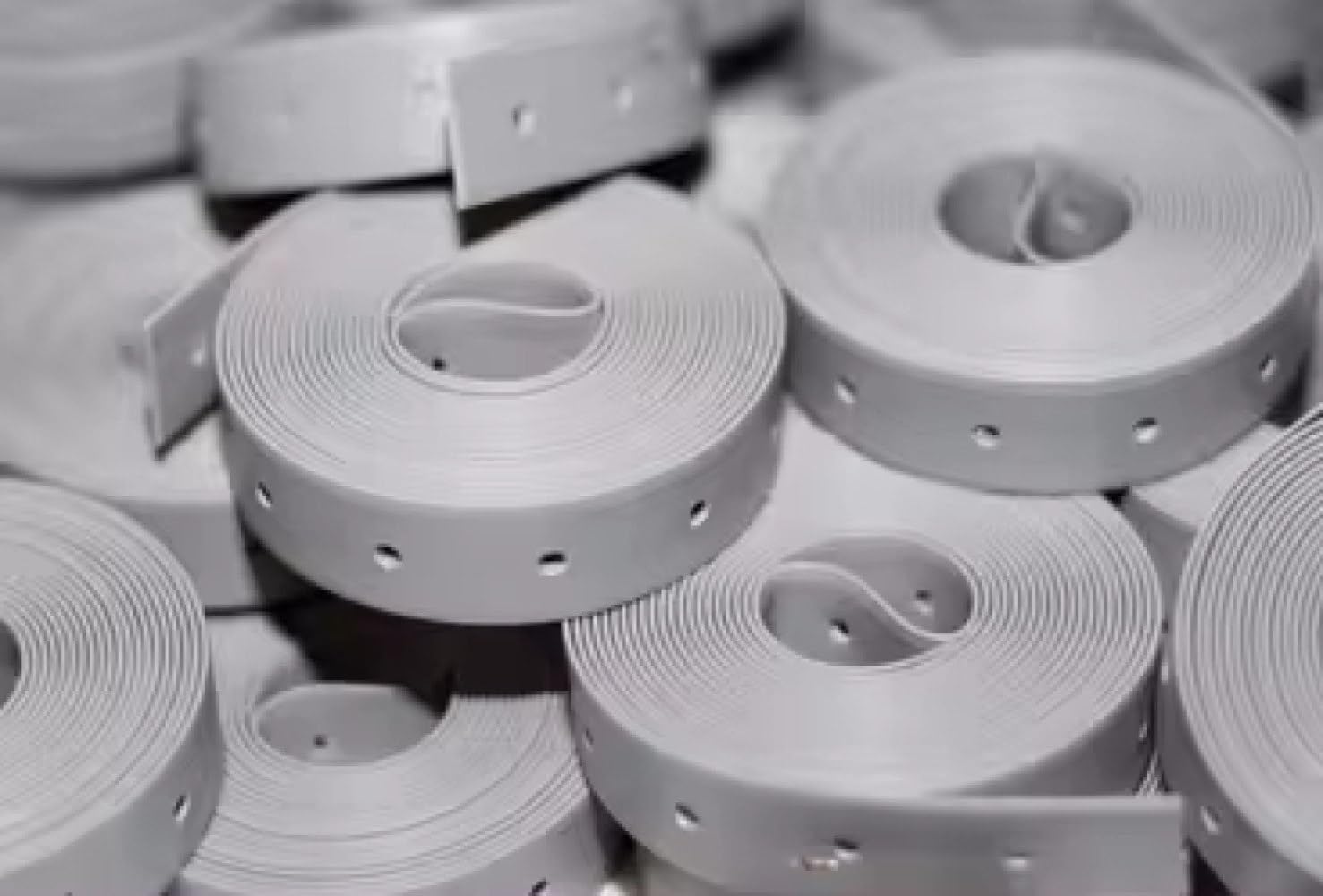 HUVOTOSI US Heavy-Duty Plastic Hanger Strap for Pipes & Ducts - 3/4 Inch x 50ft Roll - Versatile, Strong Support Strap for HVAC & Plumbing Needs. (Grey)