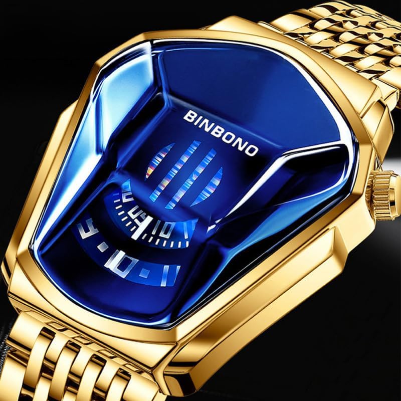 Image of Men Watches Analog Quartz Watch for Men with Stainless Steel Strap Metal Case Date Display Luminous Hands and Hour Markers Water Resistant