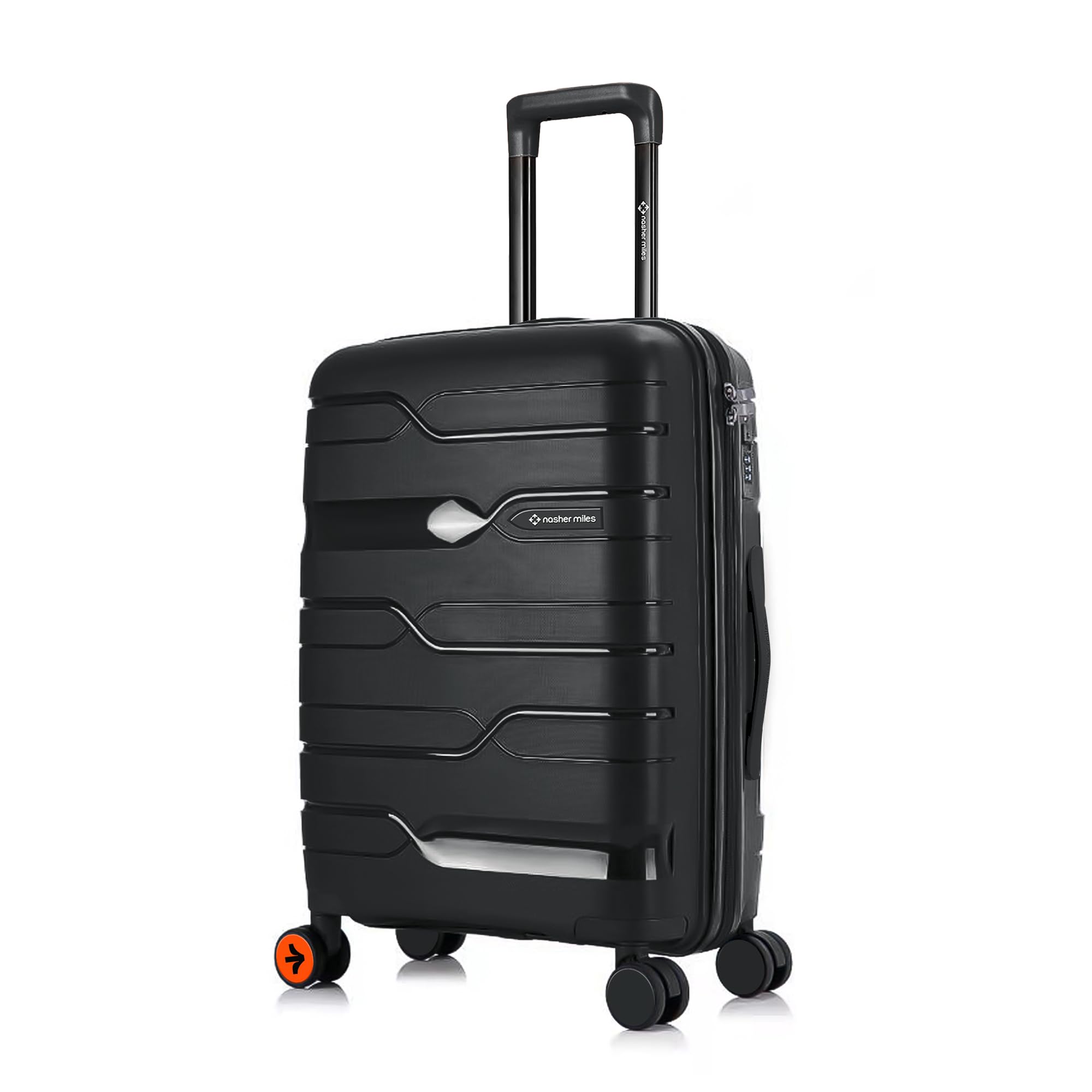 Nasher Miles Paris Hard-sided Polypropylene Check-in Luggage Black 24 