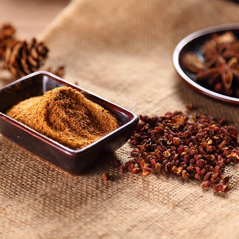 南德 调味料 Chinese seasoning Spicy taste Can be used for stir-frying, barbecue, cold 120g/ bag X3 (12.7 oz)